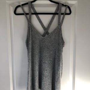 Soft Grey “Express” Strappy Tank Top Medium